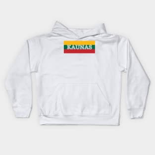 Kaunas City in Lithuania Flag Color Stripes Kids Hoodie